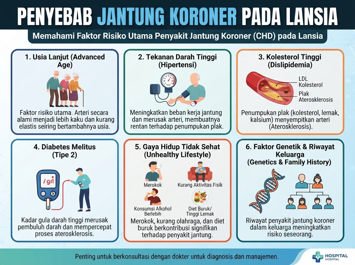 Penyebab Jantung Koroner pada Lansia