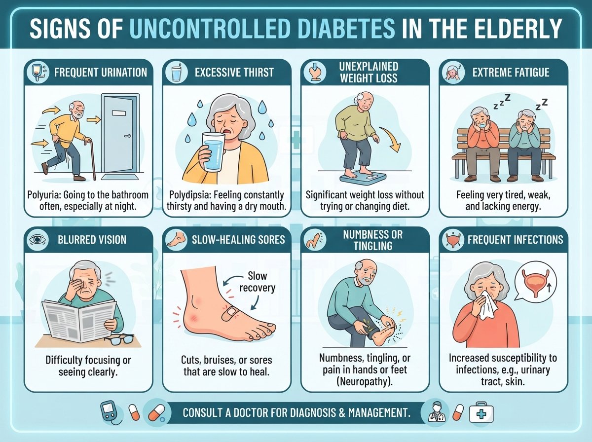 Tanda Diabetes Tidak Terkontrol pada Lansia